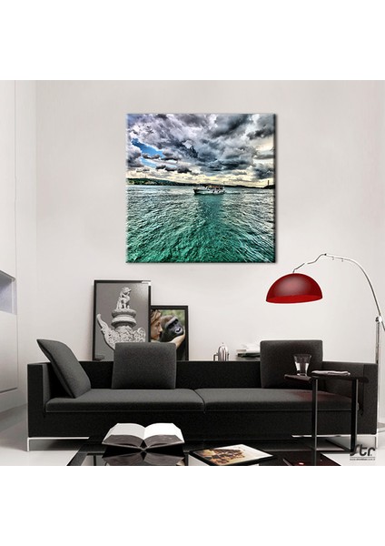 Yeşil Yansıyan Deniz Kanvas Tablo 160 x 160 cm fiyatları