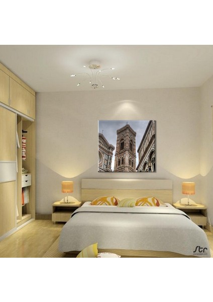 Tarihi Kule Kanvas Tablo 90 x 90 cm