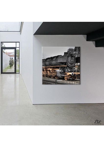 Tren Yaklaşırken Kanvas Tablo 90 x 90 cm fiyatları