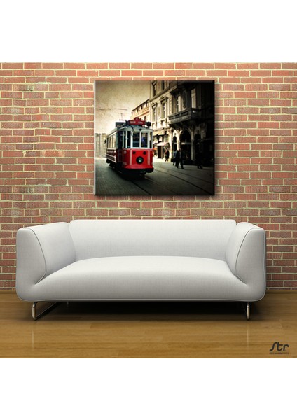 Tramvay Istanbul Kanvas Tablo 110 x 110 cm