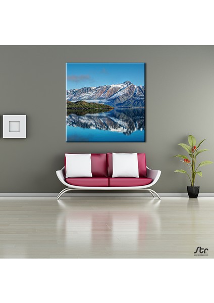 Dağlar Karlı Kanvas Tablo 200 x 200 cm fiyatları