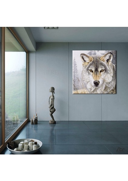 Kurt Bakışı Kanvas Tablo 70 x 70 cm