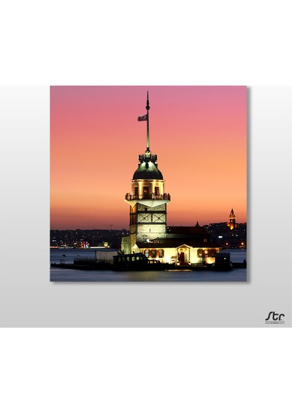 Kız Kulesi Istanbul Kanvas Tablo 130 x 130 cm