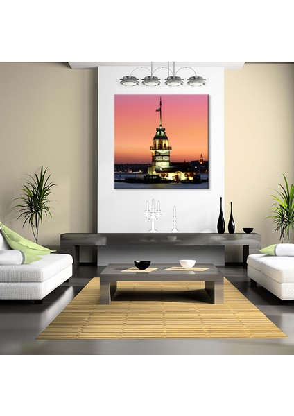 Kız Kulesi Istanbul Kanvas Tablo 130 x 130 cm