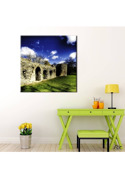 Mavi ve Yeşil Kanvas Tablo 130 x 130 cm fiyatları