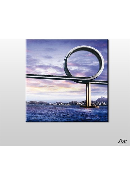 Daire Yol Kanvas Tablo 160 x 160 cm