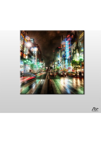 Işık Hızı Metropol Kanvas Tablo 120 x 120 cm
