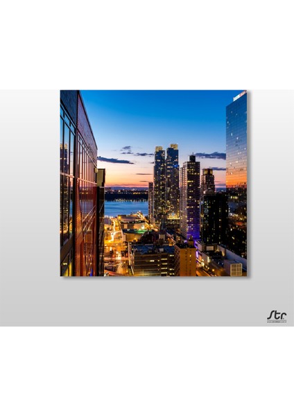 Gökdelen Manzarası Kanvas Tablo 140 x 140 cm