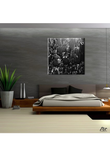 Metropol Kent Manzarası Kanvas Tablo 190 x 190 cm