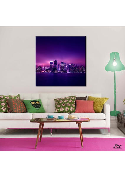 Gökyüzü Mor Kanvas Tablo 130 x 130 cm fiyatları