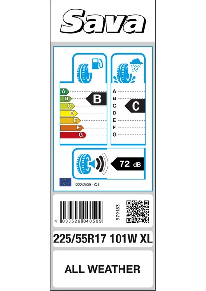 225/55 R17 101W XL All Weather Oto 4 Mevsim Lastiği ( Üretim Yılı: 2023 ) fiyatları