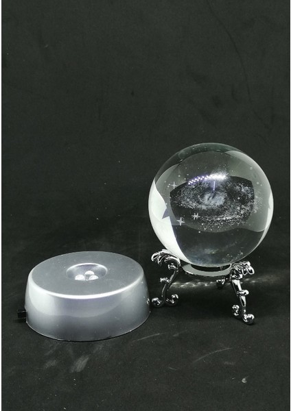 Mobgıft Standlı Samanyolu Galaxy Işıklı Cam Küre