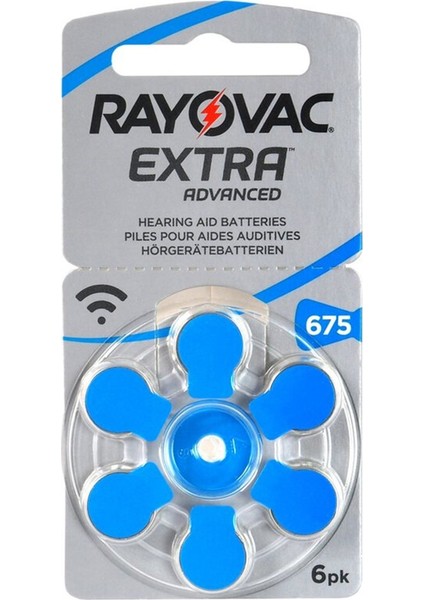 Extra Advanced No: 675 Işitme Cihazı Pili 6'lı