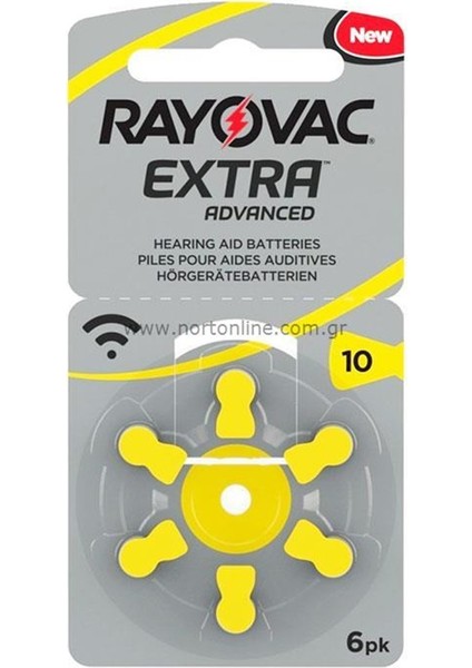Extra Advanced No:10 Işitme Cihazı Pili 6'lı