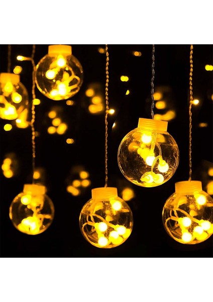 Ampul Top Perde LED Işık Dekoratif Dilek Topu Fişli Animasyonlu Eklenebilir