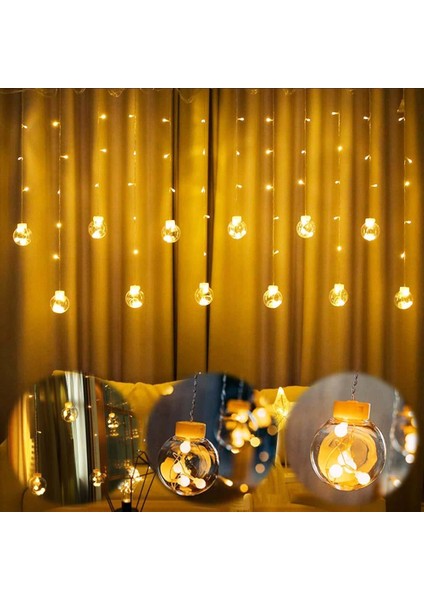 Ampul Top Perde LED Işık Dekoratif Dilek Topu Fişli Animasyonlu Eklenebilir fırsatları