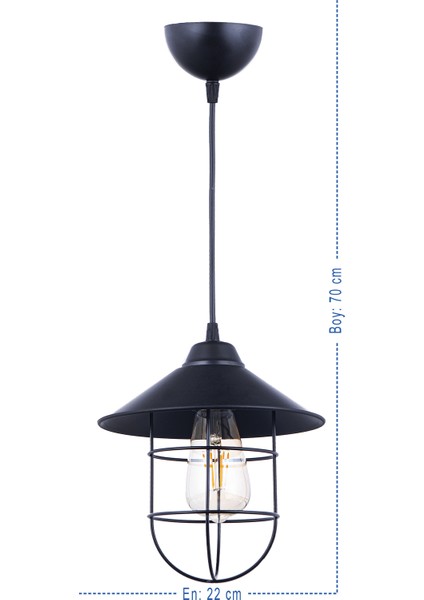 Kelly Koza Tekli Sarkıt (Siyah)