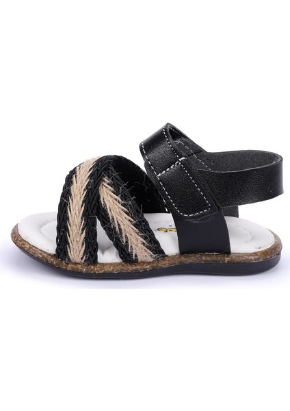 Kiko Şb 2150-54 Orto Pedik Kız Çocuk Ilk Adım Sandalet Terlik Siyah