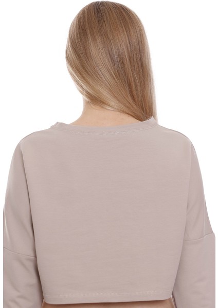 Dısentıs Modest Uzun Kollu Crop Sweatshirt modelleri