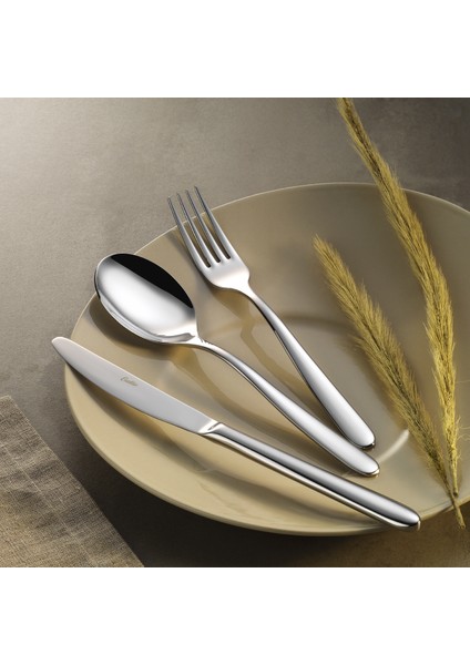 5100 Parlak 12 Parça 4 Kişilik Yemek Çatal Bıçak Kaşık Takımı