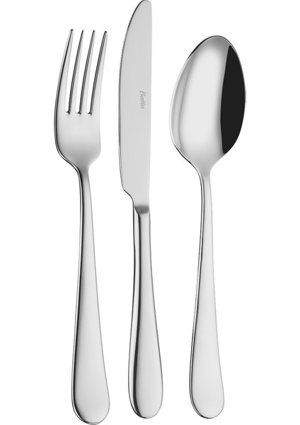 5200 Parlak 42 Parça 6 Kişilik Çatal Bıçak Kaşık Set