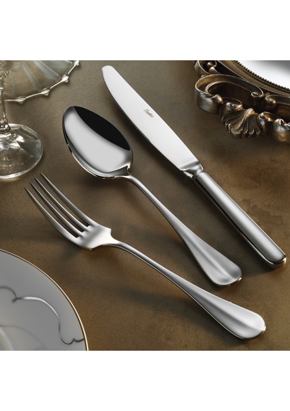 5300 Parlak 16 Parça 4 Kişilik Tatlı Çatal Bıçak Kaşık Takımı