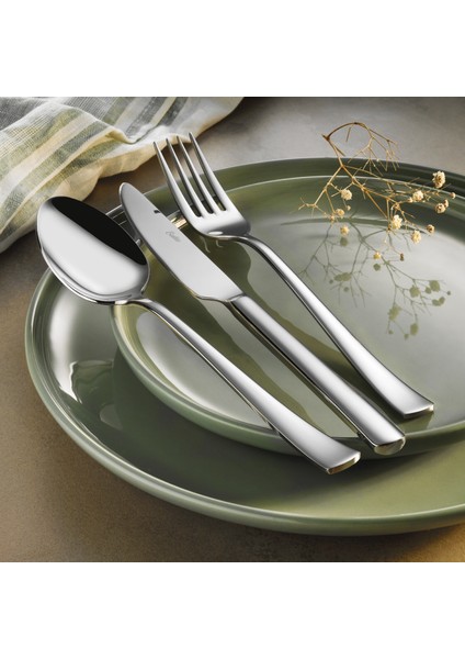 5400 Parlak 42 Parça 6 Kişilik Çatal Kaşık Bıçak Seti