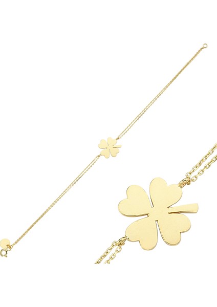 14 Ayar 1,80 gr Yonca Altın Bileklik