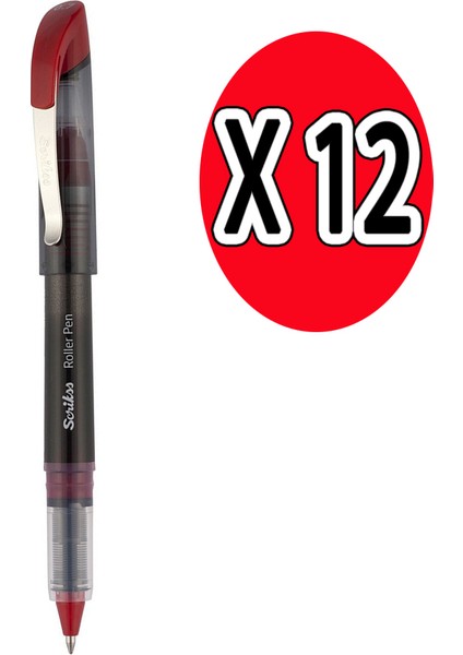 Lp-68 Roller Kalem Liquid Pen Konik Uç 12'li Kırmızı