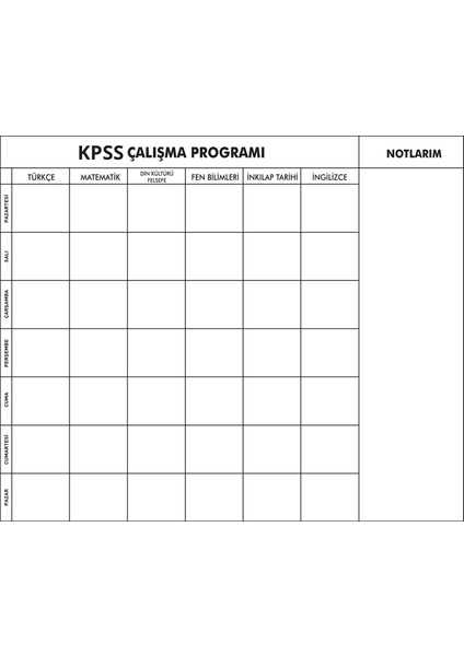 Tutunabilir Kağıt Kpss Çalışma Programı Yazı Tahtası Şeffaf Akıllı Kağıt Tahta + Kalem  120 x 100 cm