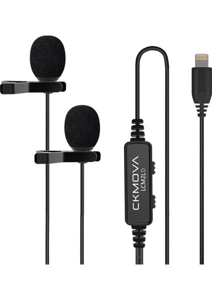 Lcm 2ld Lightning Girişli Çok Yönlü Kondenser Klipsli 2’li Yaka Mikrofonu
