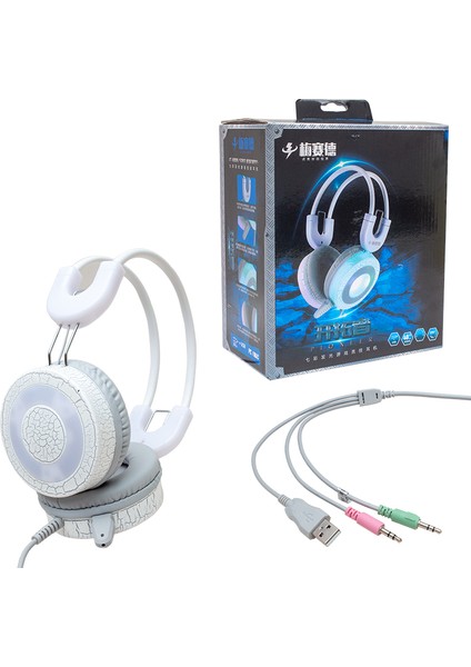 Magıcvoıce H5 3.5mm Aux Girişli Stereo Kulaküstü Ledli Mikrofonlu Oyuncu Kulaklık