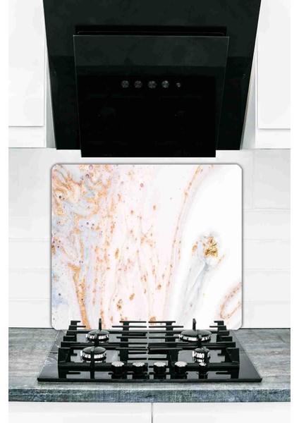 Model 19 Cam Ocak Koruyucu ve Cam Kesme Tahtası 50 cm x 56 cm Tek Parça