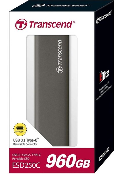 TS960GESD250C 960GB M.2 Sata Gen 2 Type-C Tasınabılır SSD modelleri