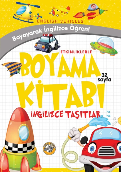 Etkinliklerle Boyama Kitabı Ingilizce Taşıtlar - Emrecan Zengin