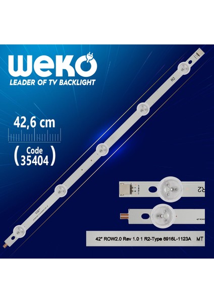 42 Row2.0 Rev 1.0 1 R2-Type 6916L-1123A mt - 42.6 cm 5 Ledli - (WK-991)