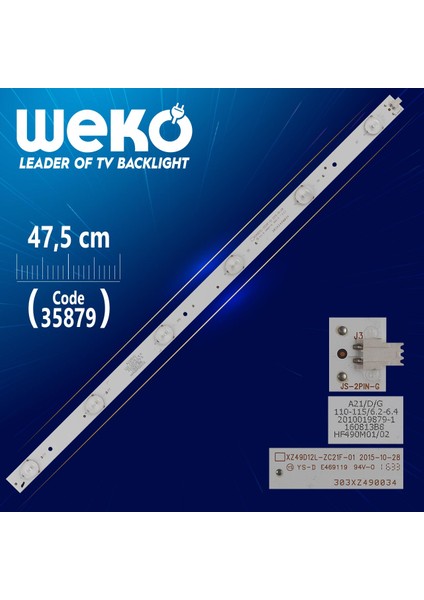 XZ49D12L-ZC21F-01 - 303XZ490034 - 6 Ledli 47.5 cm - (WK-1341)