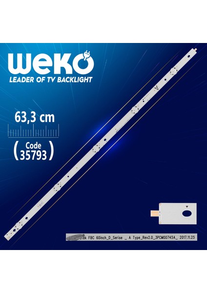 Lg Innotek Fbc 60INCH_D_SERİSE _ A TYPE_REV2.0_3PCM00745A - 63.3 cm 5 Ledli - (WK-1259)