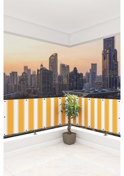 Balkon Demir Perdesi, 210 x 85 Sarı