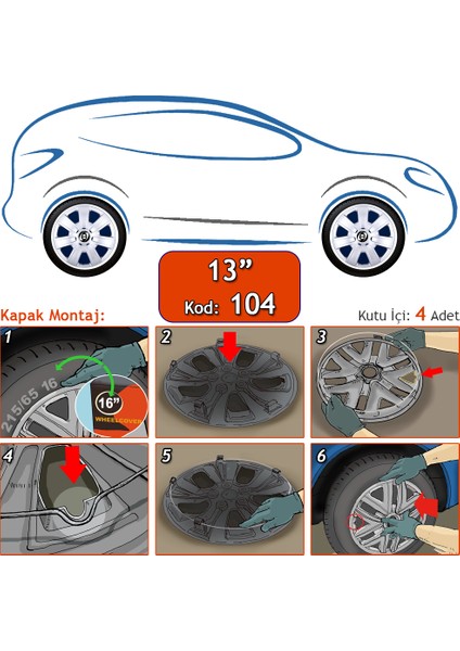 Volkswagen Jant Kapağı 13 Inç Kırılmaz ve Esnek fiyatları