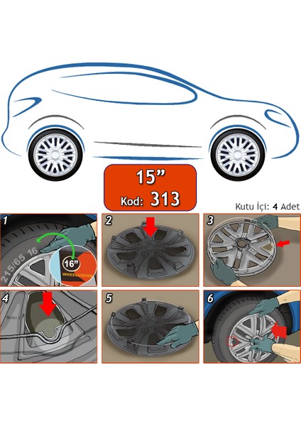 Volkswagen Jant Kapağı 15 Inç Kırılmaz ve Esnek fiyatları