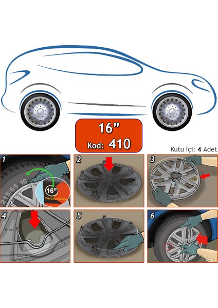 410 16 Inç Jant Kapağı Sks Üniversal fiyatları
