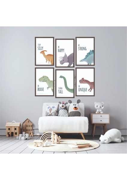 6'lı Çocuk Odası Ahşap Mdf Tablo Set