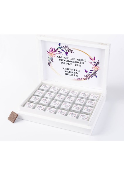 İsme Özel Sargılı Madlen Söz Çikolatası 48'li
