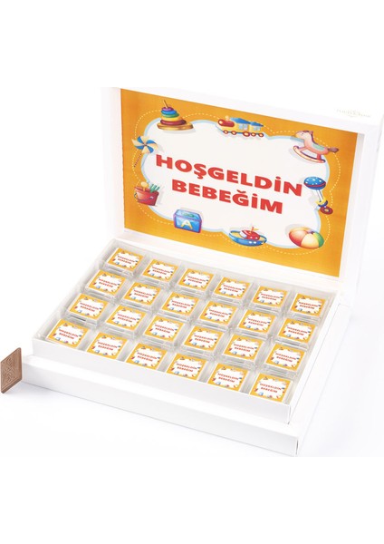 Bebek İsme Özel Sargılı Madlen Çikolata 72 Madlen Çikolata