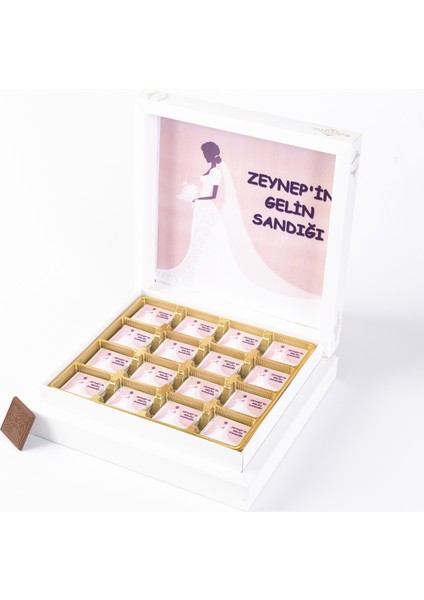 İsme Özel Sargılı Madlen Nişan Çikolatası 32'li