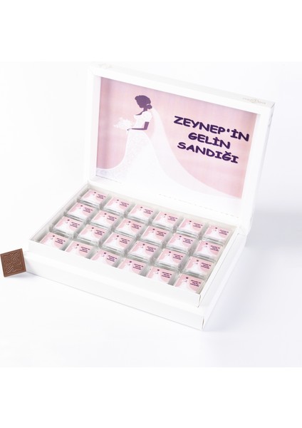 İsme Özel Sargılı Madlen Nişan Çikolatası 72'li