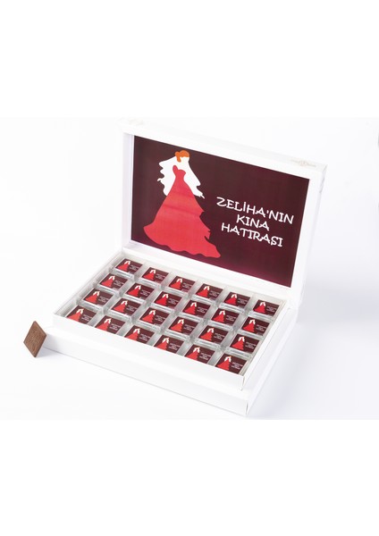 İsme Özel Sargılı Madlen Kına Çikolatası 32'li
