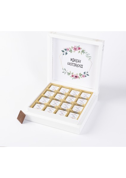 İsme Özel Sargılı Madlen Nikah Çikolatası 32'li