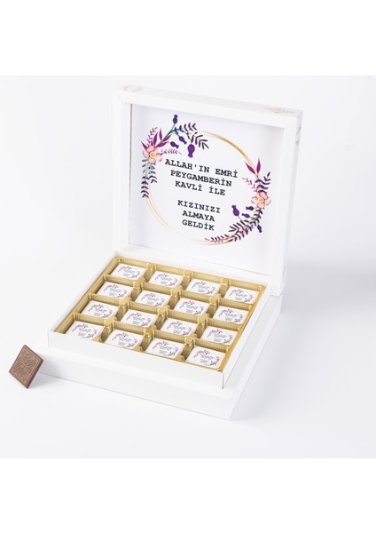İsme Özel Sargılı Madlen Söz Çikolatası 32'li